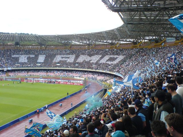 Lo stadio Diego Armando Maradona di Napoli visto dall esterno