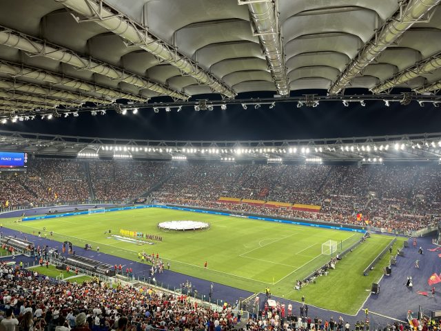 Stadio Olimpico di Roma prima di una partita europea della Roma