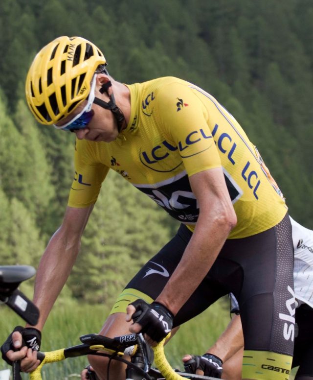 Chris Froome in maglia gialla al Tour de France 2017