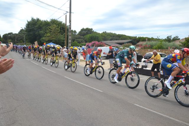 Gruppo del Tour de France in azione su strada
