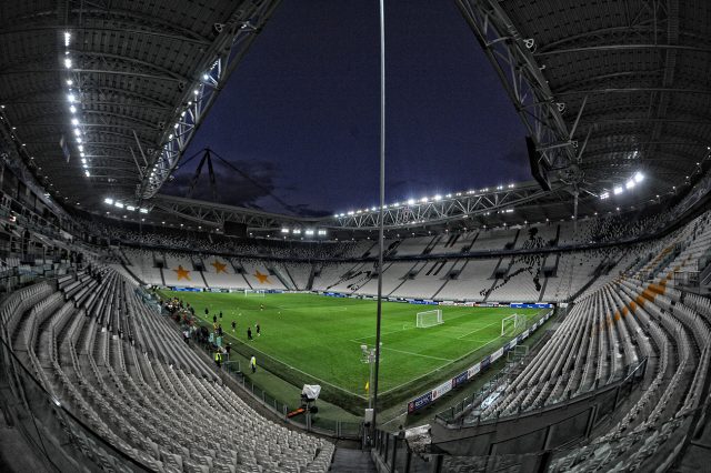 Veduta esterna dello Juventus Stadium a Torino