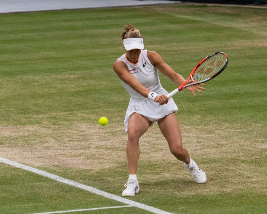 Viktorija Golubic in campo a Wimbledon