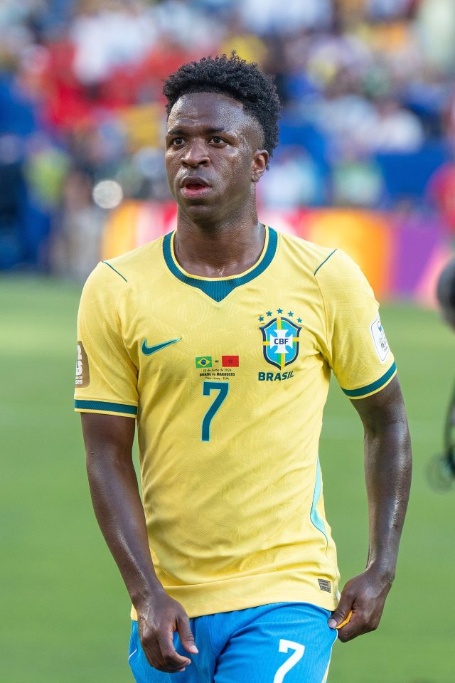 Vinicius Junior con la maglia del Brasile durante il Mondiale 2026