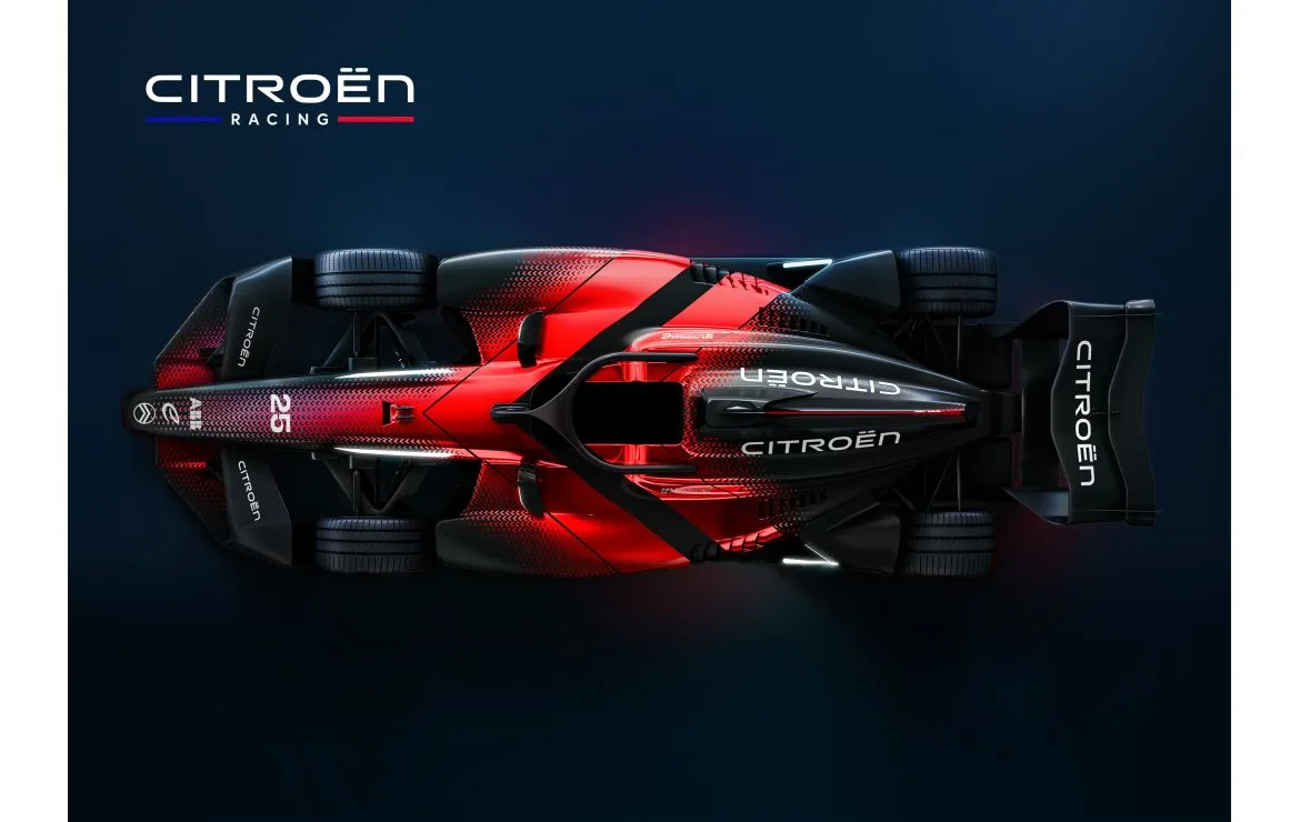 Monoposto Citroen Racing Formula E vista dall alto