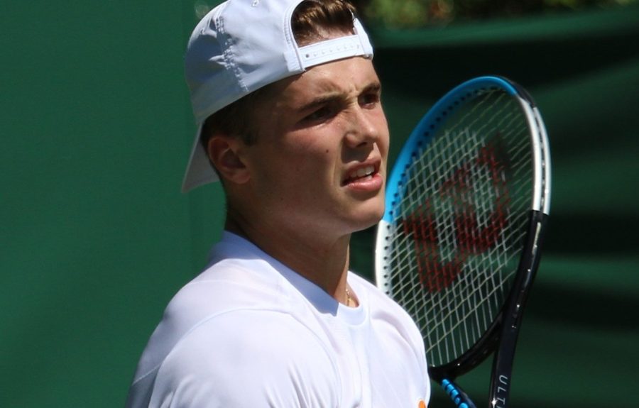 Arthur Fery in azione sull erba di Wimbledon