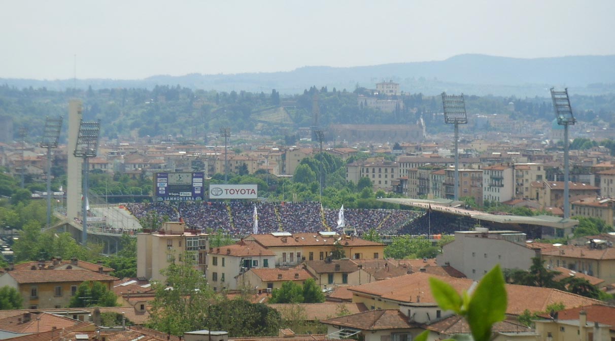 Vista dello Stadio Artemio Franchi di Firenze