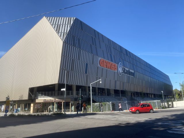 Esterno dello stadio di Bergamo dell Atalanta
