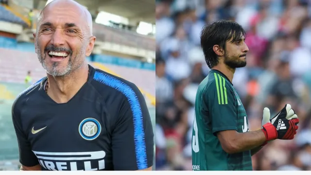 Luciano Spalletti e Mattia Perin in una composizione editoriale