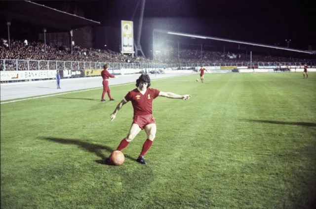Kevin Keegan in maglia Liverpool durante un allenamento