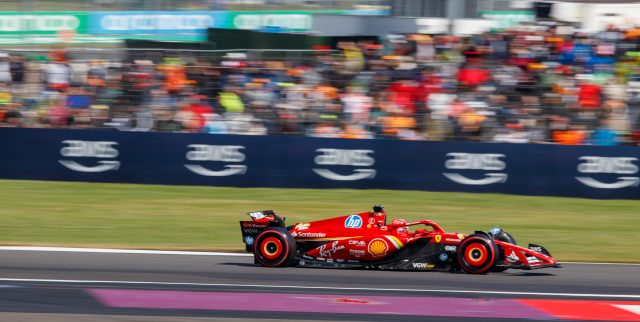 Charles Leclerc sulla Ferrari durante il Gran Premio di Gran Bretagna 2024