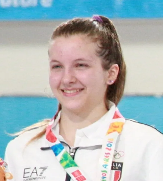Martina Favaretto con la divisa dell'Italia
