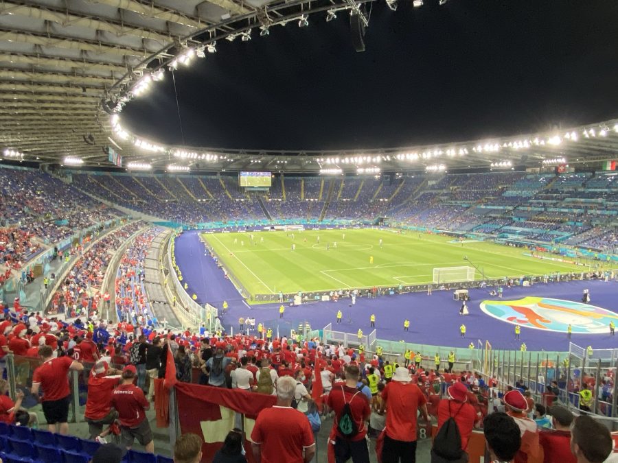 Lo Stadio Olimpico di Roma durante una partita internazionale della Nazionale
