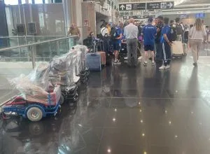 Carrozzine da gioco della Nazionale italiana di Powerchair Football a Fiumicino
