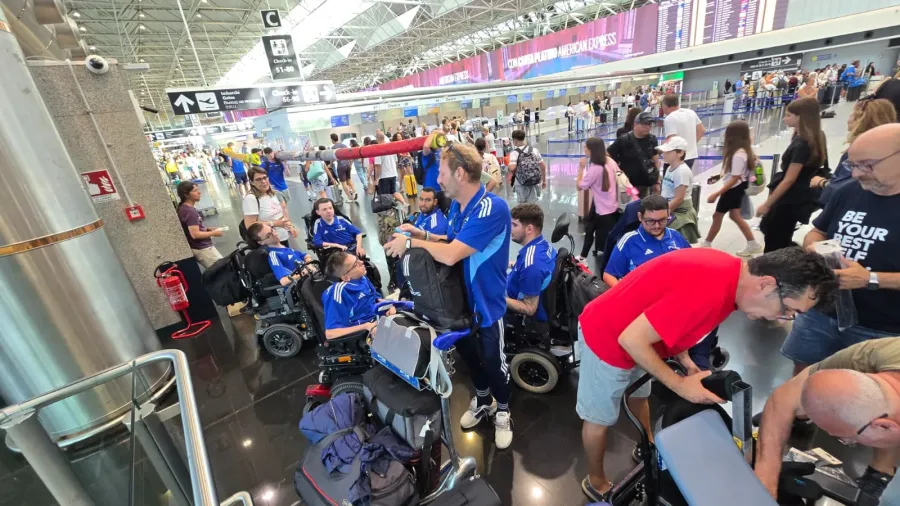 Nazionale italiana di Powerchair Football bloccata a Fiumicino