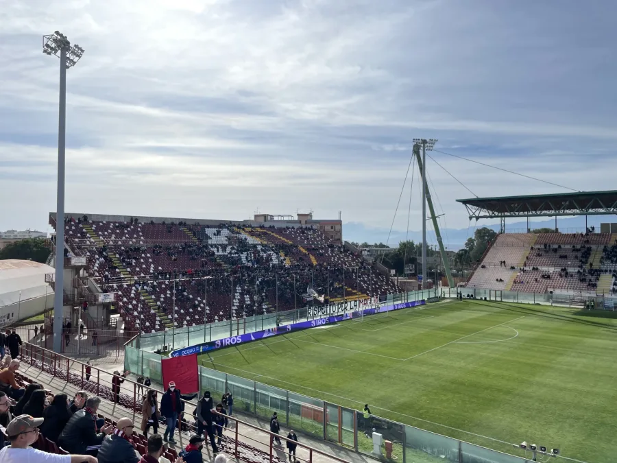 Lo stadio Oreste Granillo di Reggio Calabria durante una partita della Reggina