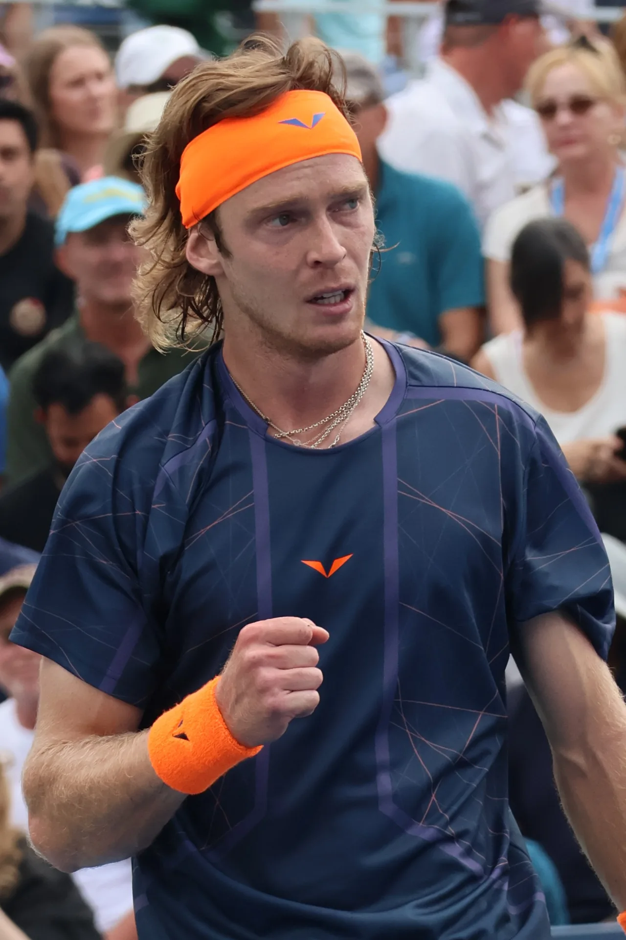 Andrey Rublev durante un match agli US Open
