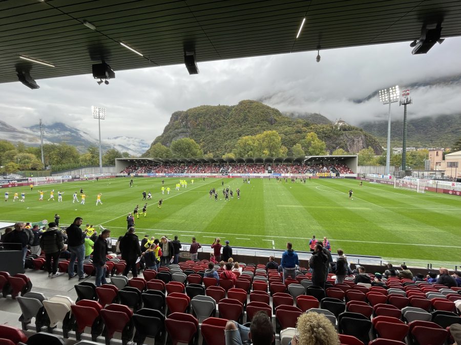 Stadio Druso di Bolzano prima di una partita di Serie B tra Sudtirol e Parma
