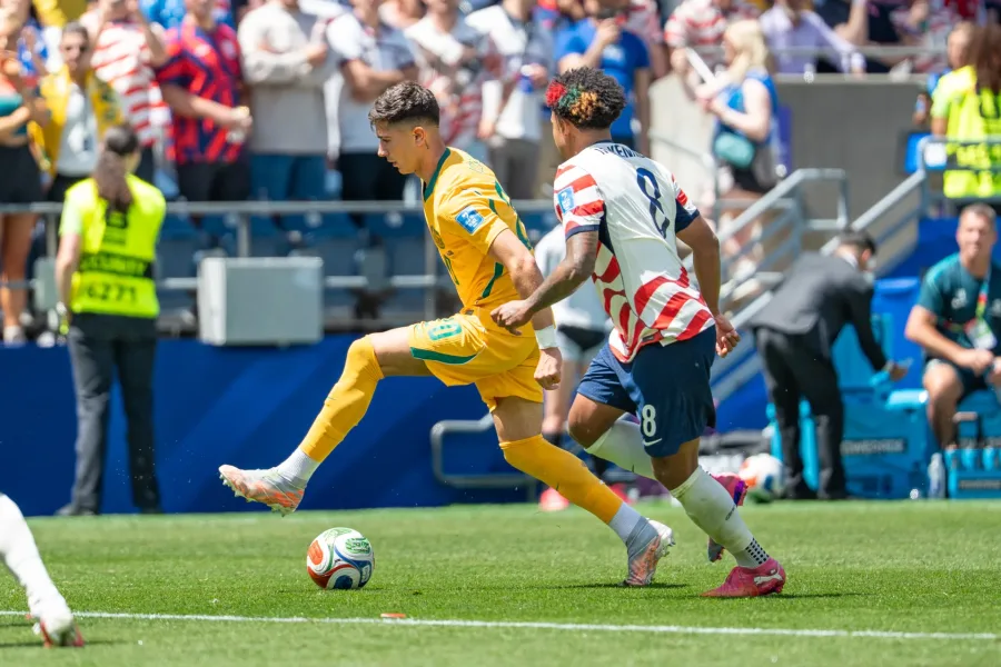Cristian Volpato in azione con la maglia dell Australia