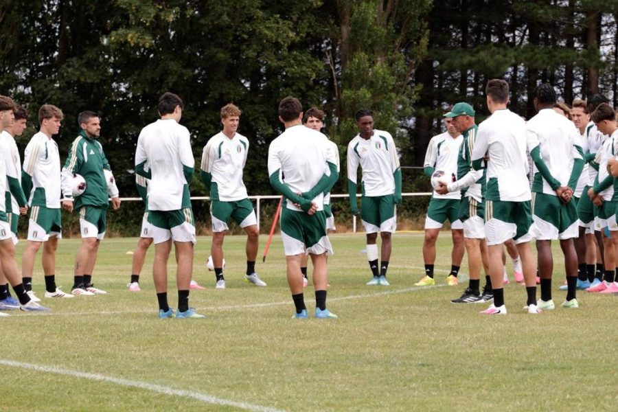 Allenamento dell Italia Under 19 prima della sfida contro l Ucraina