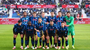 La formazione dell’Atalanta in campo