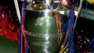 Trofeo della Champions League, simbolo del sorteggio 2026/27
