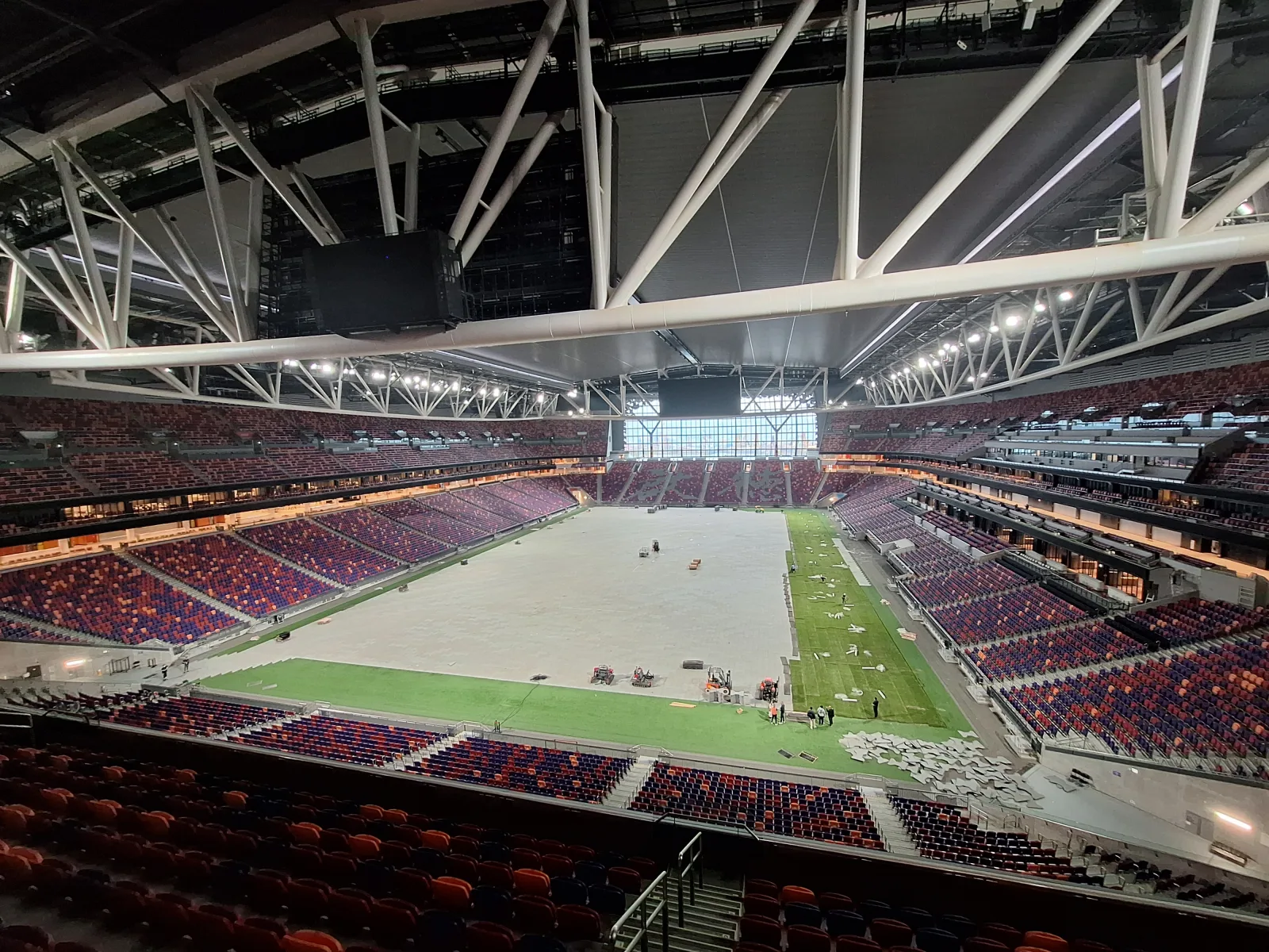 Interno del Kai Tak Stadium di Hong Kong, sede dell'amichevole Manchester City-Inter