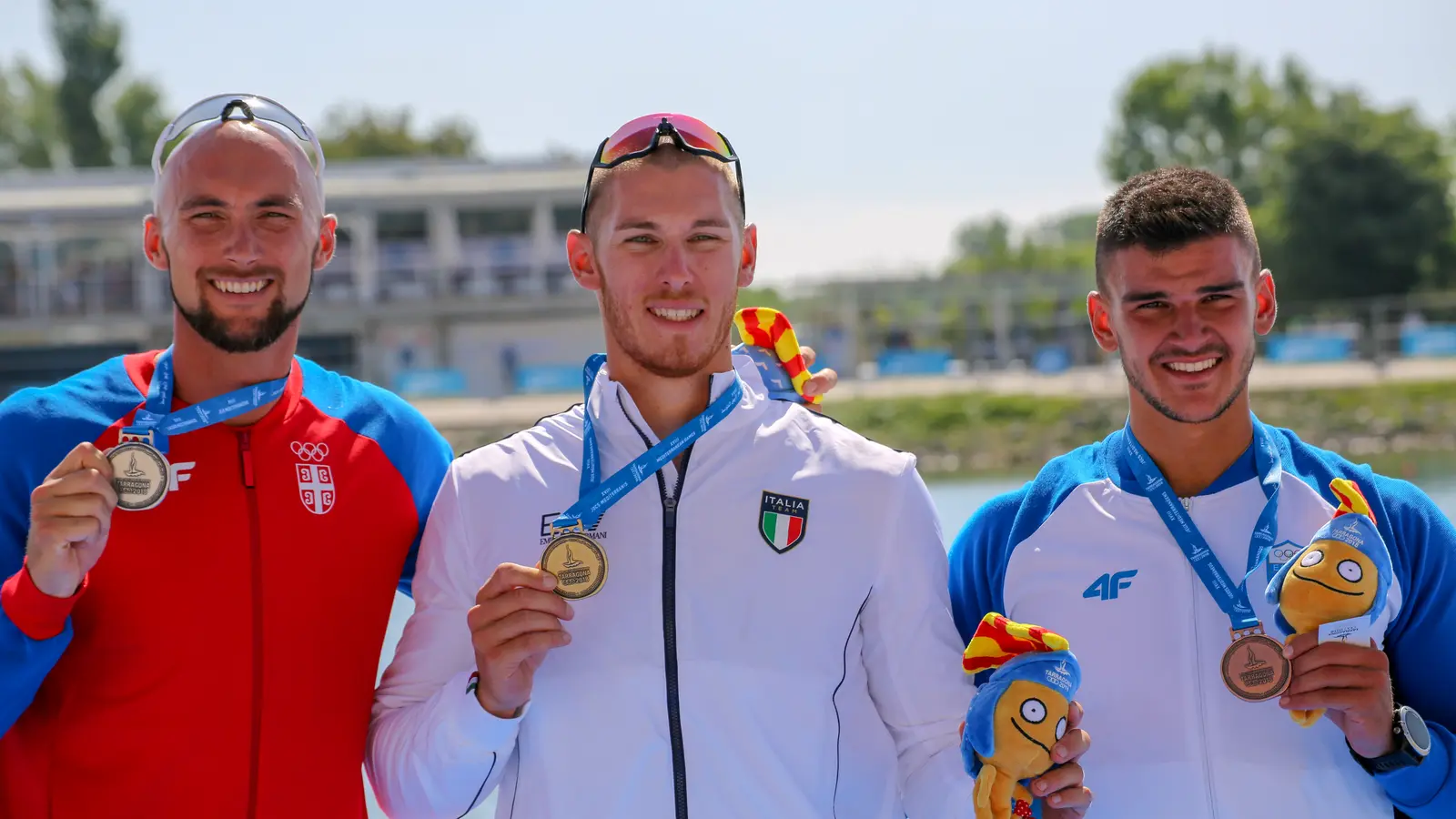 Luca Rambaldi con la medaglia d'oro ai Giochi del Mediterraneo 2018
