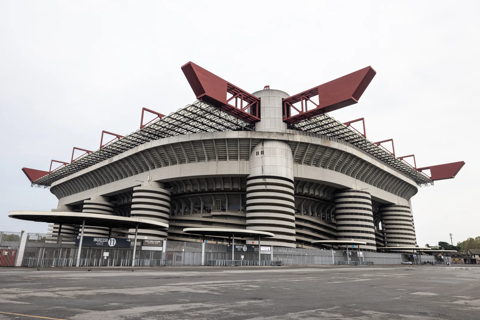 Lo stadio San Siro prima di Milan-Venezia di Serie A