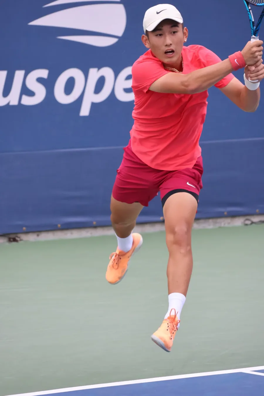 Juncheng Shang in azione allo US Open 2023