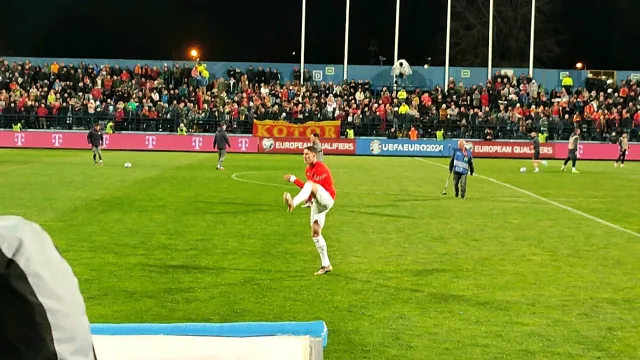 Dusan Vlahovic in campo con la Serbia prima del trasferimento al Besiktas